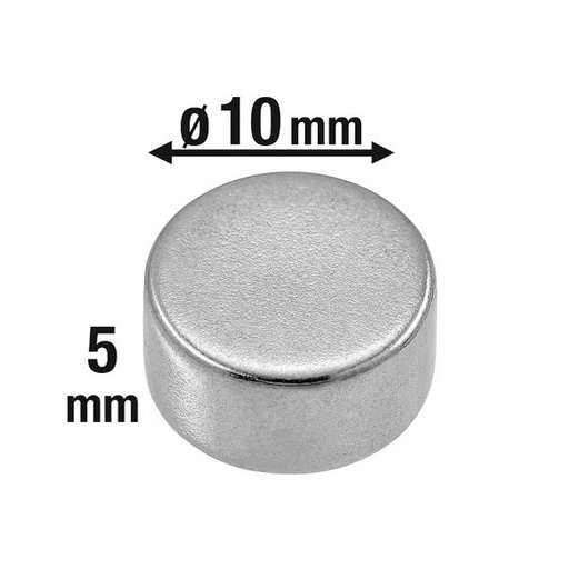 [94003-7] IMAN DE NEODIMIO REDONDO 10X5MM NIQUEL