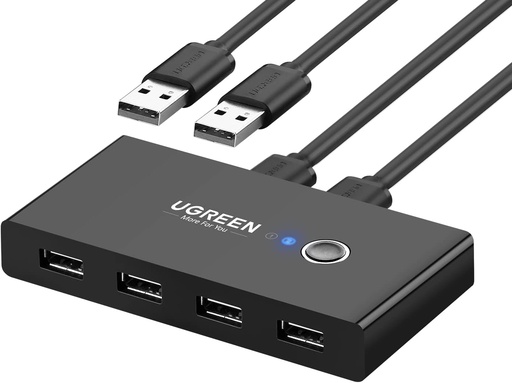 [12845-1] SWITCH MANUAL USB 2.0 DE 2 COMPUTADORAS A 4 DISPOSITIVOS USB 2.0